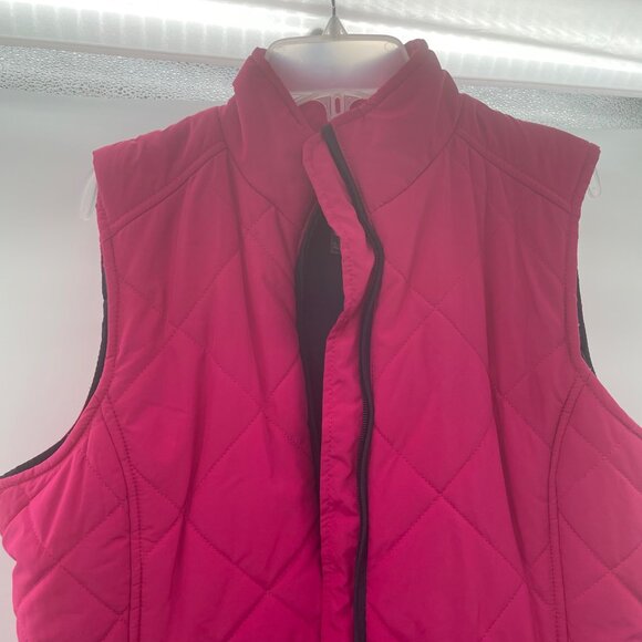 Lauren Ralph Lauren Women's Quilted Vest Full Zip Pink Size Large Pockets - Picture 2 of 8